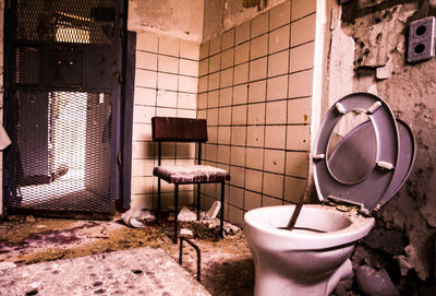 View of an abandoned bathroom