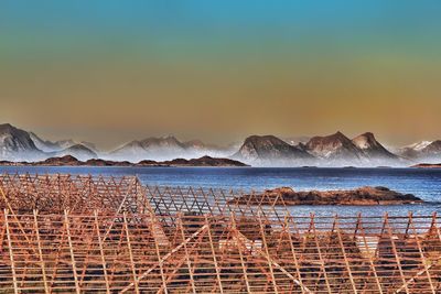 Scenic view of lofoten archipelago