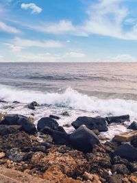 Scenic view of sea against sky