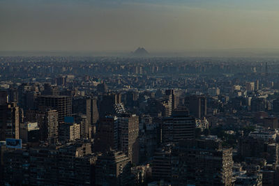 The pyramids from cairo tower