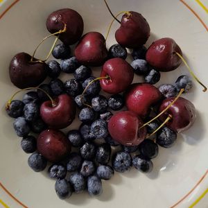 Cherries and blueberries