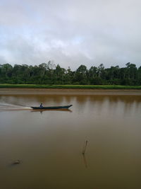 Boat on the river kalimantan