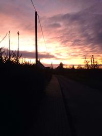 Scenic view of dramatic sky during sunset