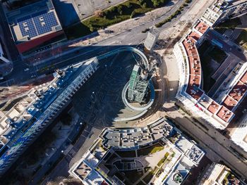 High angle view of city