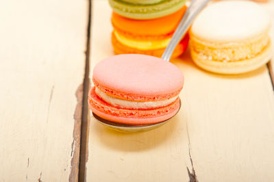 Close-up of dessert on table