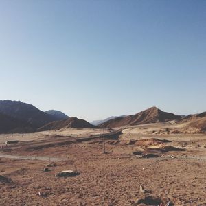 Scenic view of landscape against clear sky