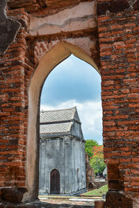 View of old ruin building