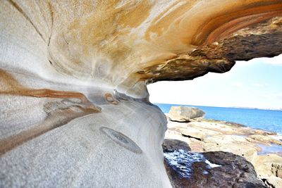 Rock formations at seaside