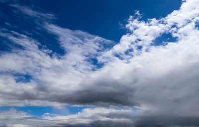 Low angle view of clouds in sky