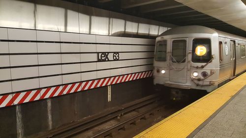 Train at railroad station