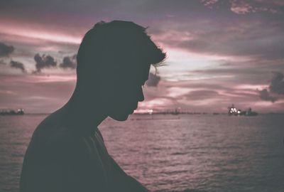 Silhouette of man