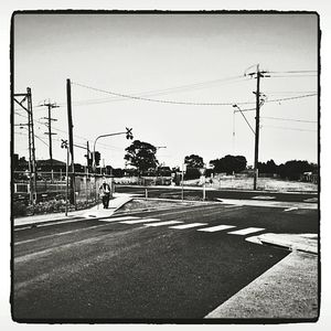 Street lights on road