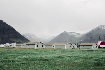 Houses in a small village in the west fjord of  iceland