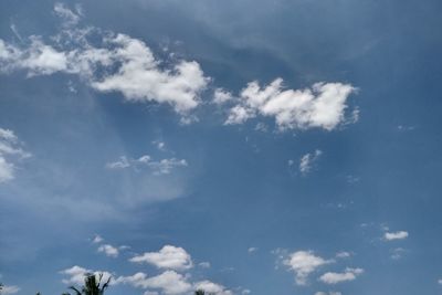 Low angle view of clouds in sky