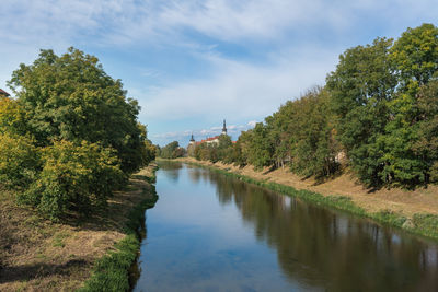 Scenic view of river against sky