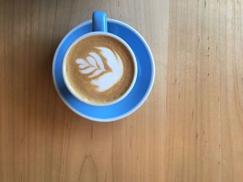 Coffee cup on table