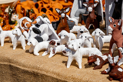 Sibiu city, romania - 04 september 2022. romanian handmade ceramics market at the potters fair 