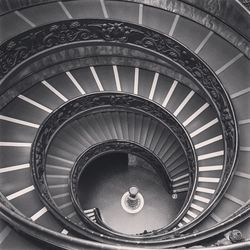 Low angle view of spiral staircase