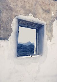 Close-up of mountain against sky