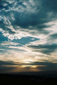 Scenic view of dramatic sky during sunset