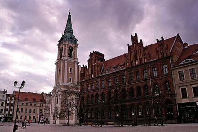 Low angle view of cathedral against cloudy sky