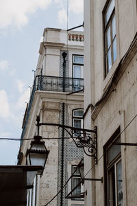 Low angle view of old building against sky