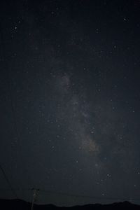 Low angle view of stars in sky at night