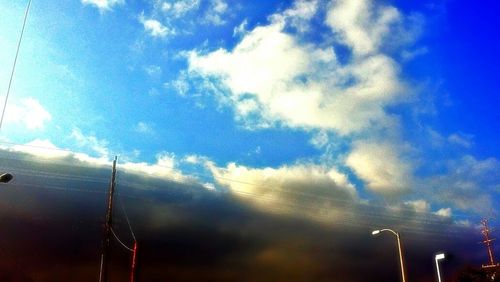 Low angle view of cloudy sky