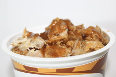 Close-up of meal served in bowl