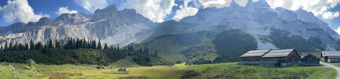 Panoramic view of rocky mountains
