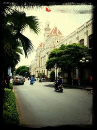 Traffic on road in city