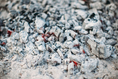 Full frame shot of burning coals