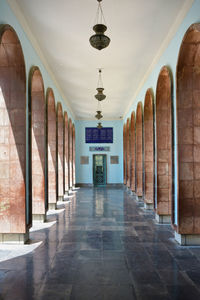 Empty corridor of building