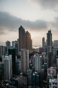 Buildings in city against sky