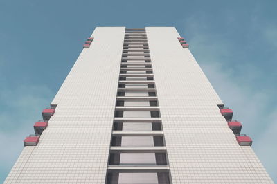 Low angle view of modern building against sky