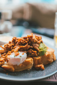 Close-up of food in plate