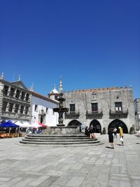 View of historical building against blue sky