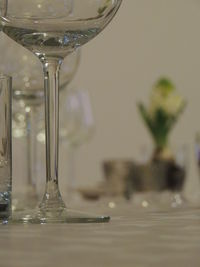 Close-up of beer on table