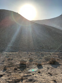 Scenic view of desert against sky