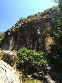 Scenic view of waterfall