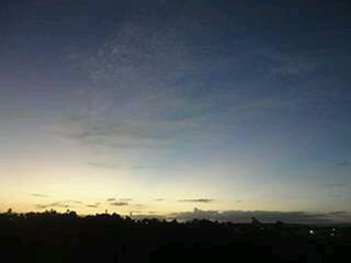 Scenic view of landscape against sky at sunset