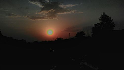 Scenic view of sky at night