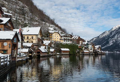 View of river with buildings in background