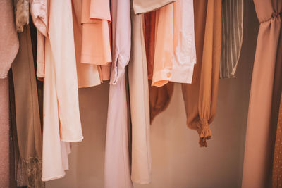 Clothes hanging in store