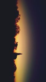 Scenic view of sunset over river