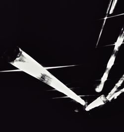 Close-up of illuminated lighting equipment