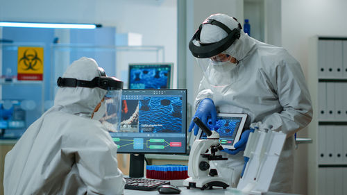 Scientist working in laboratory