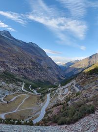 Scenic view of mountain road