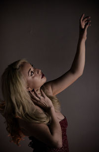 Young woman looking at camera