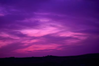 Scenic view of dramatic sky during sunset